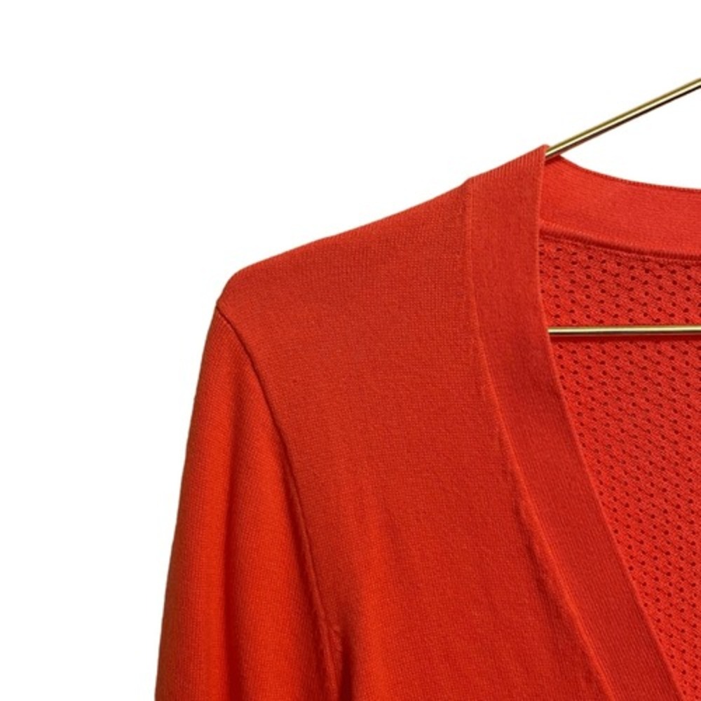 Tommy Hilfiger Womens Orange Cotton V-Neck Button Front Cardigan Sweater Size M - Picture 5 of 8